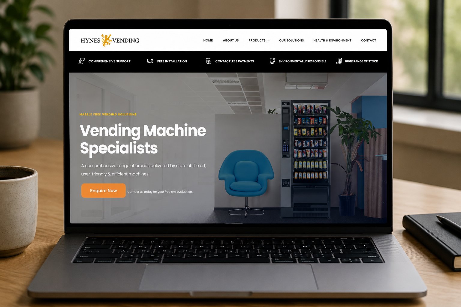 vending machine company web design project