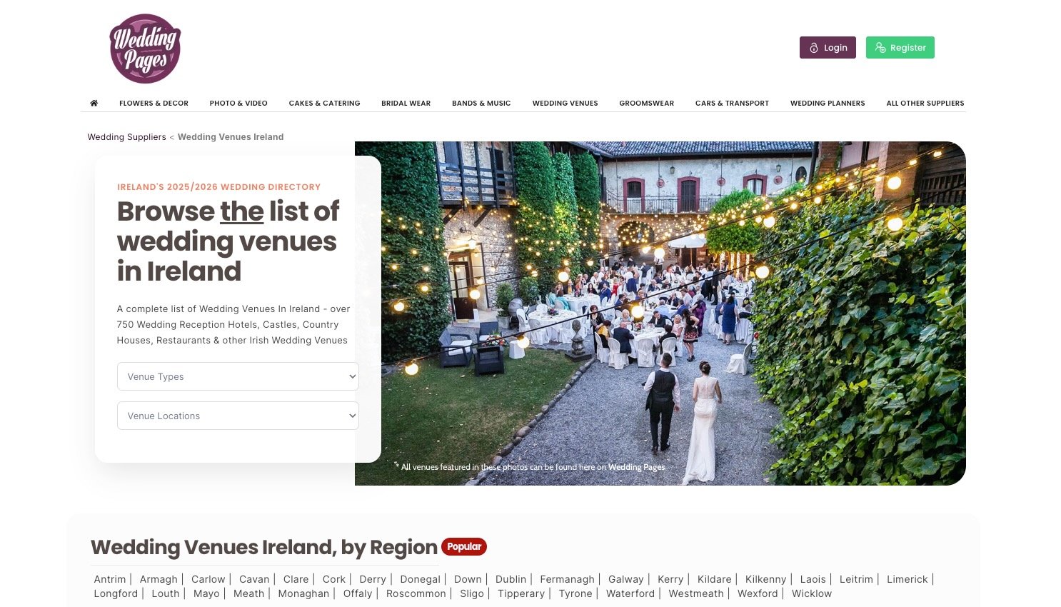 web design project wedding pages ireland